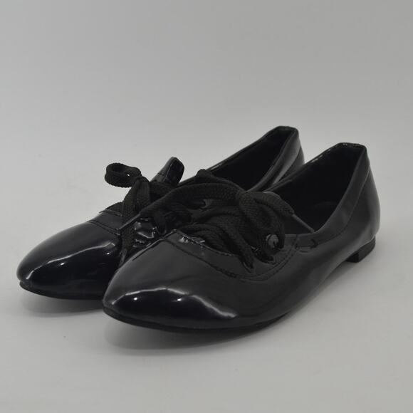 Women's US 9 Black Shiny Ballet Flat Whimsigoth Size 40 - Picture 11 of 14